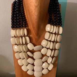 Chunky navy & cream Necklace